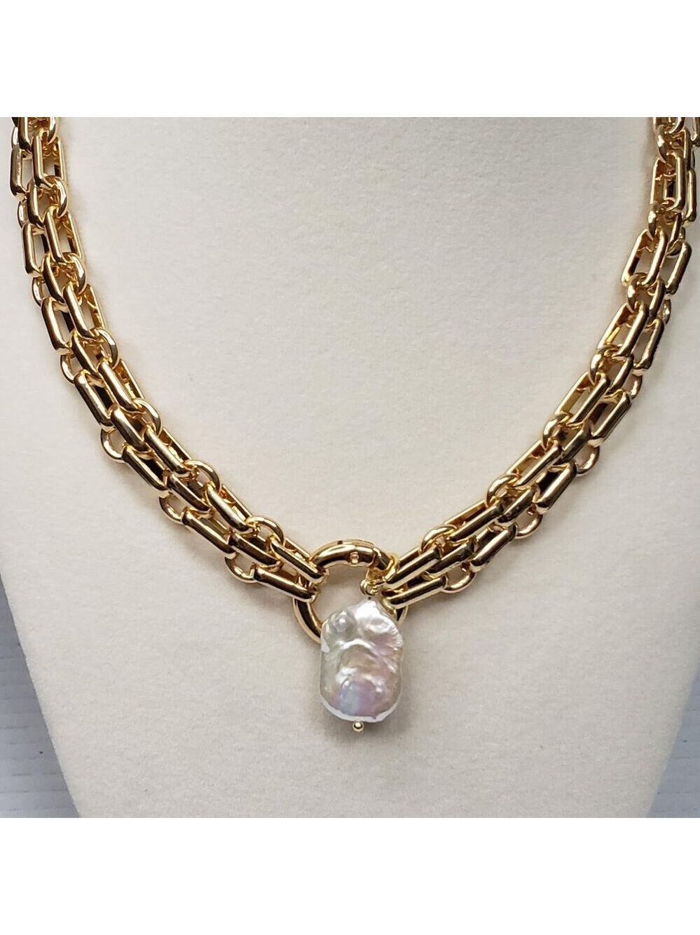 Authentic Louis Vuitton Lock & Key w/ Unbranded Stainless Steel Chain Necklace - Picture 11 of 16
